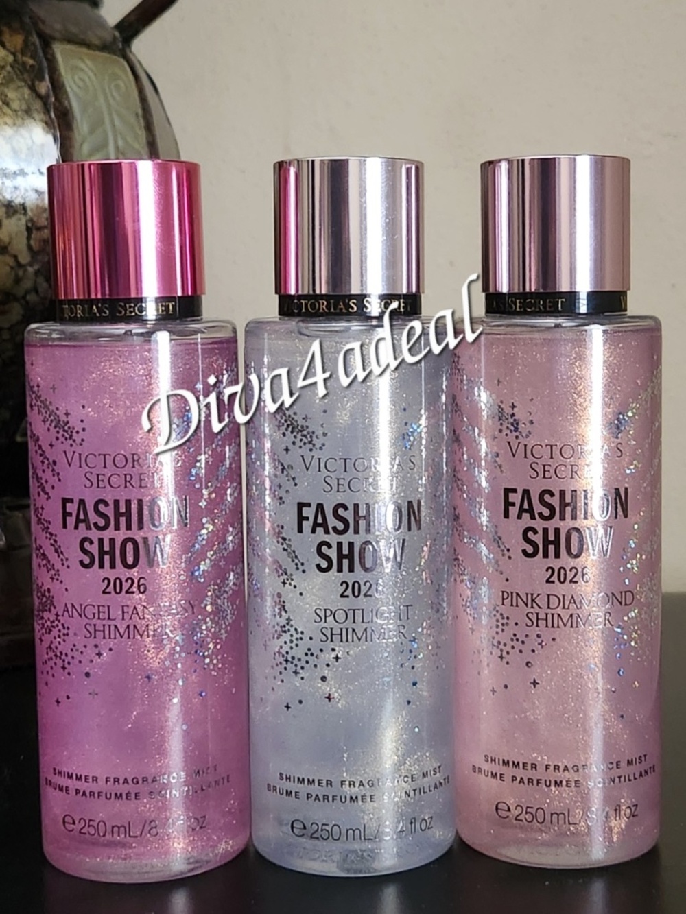 3X Victoria’s Secret FASHION SHOW 2026 Shimmer Mist Spray Collection Bundle